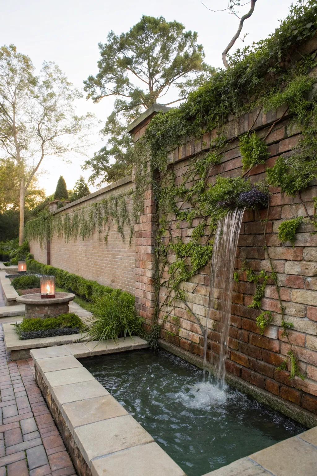 Water features add tranquility and beauty.