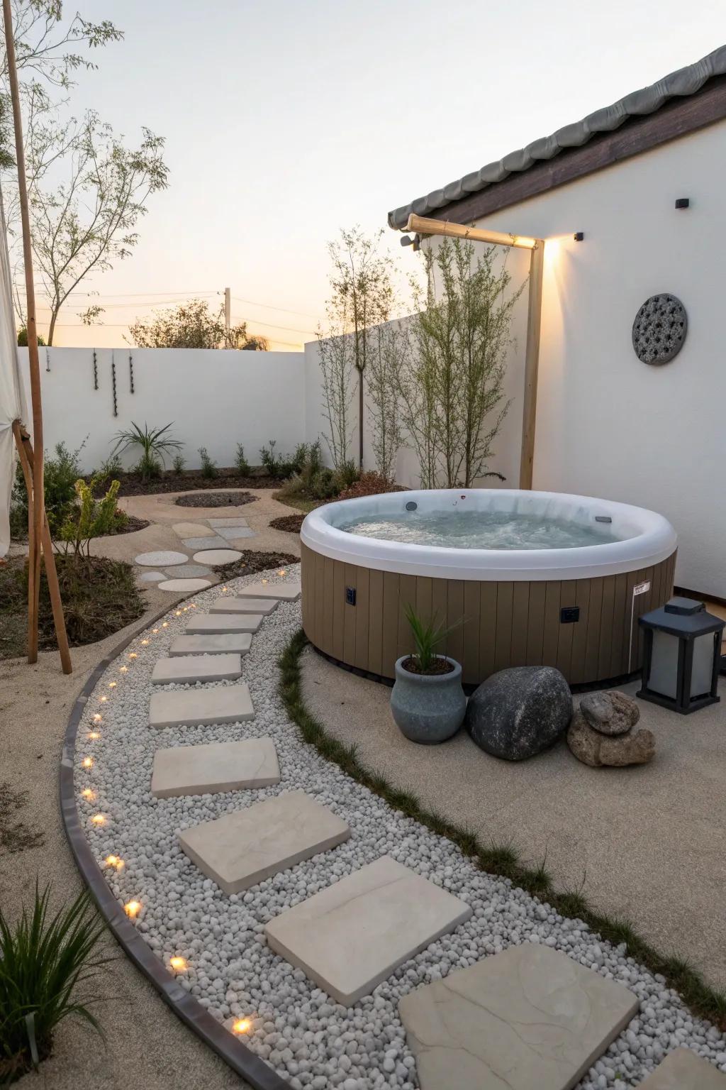 Find peace and tranquility with a Zen garden setup.