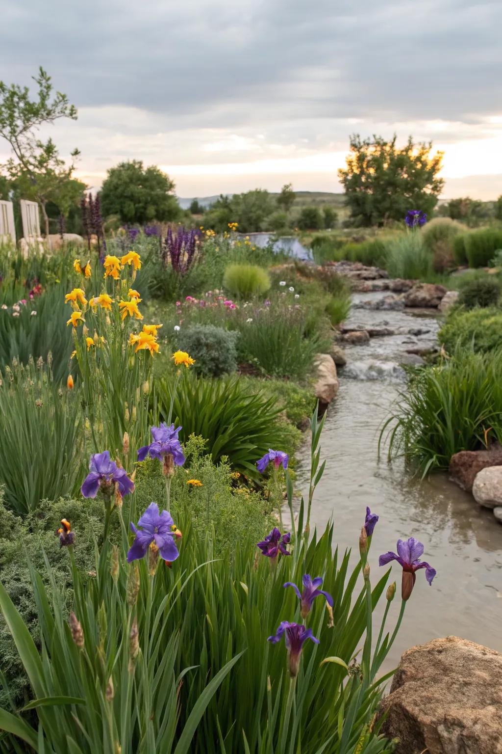 Water-wise gardening with resilient irises.