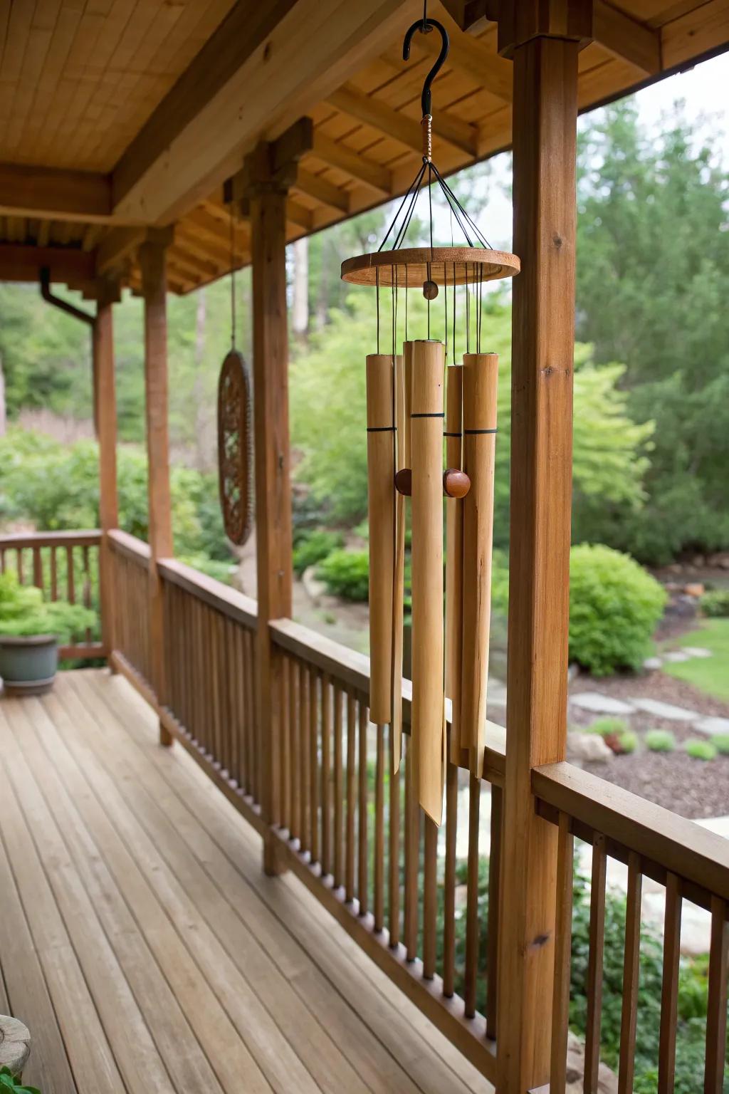 Add melody with soothing bamboo wind chimes.