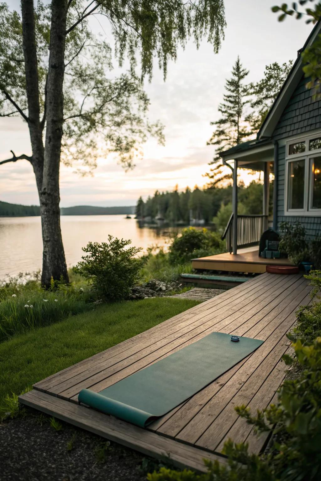 Find tranquility with a designated meditation spot in your backyard haven.