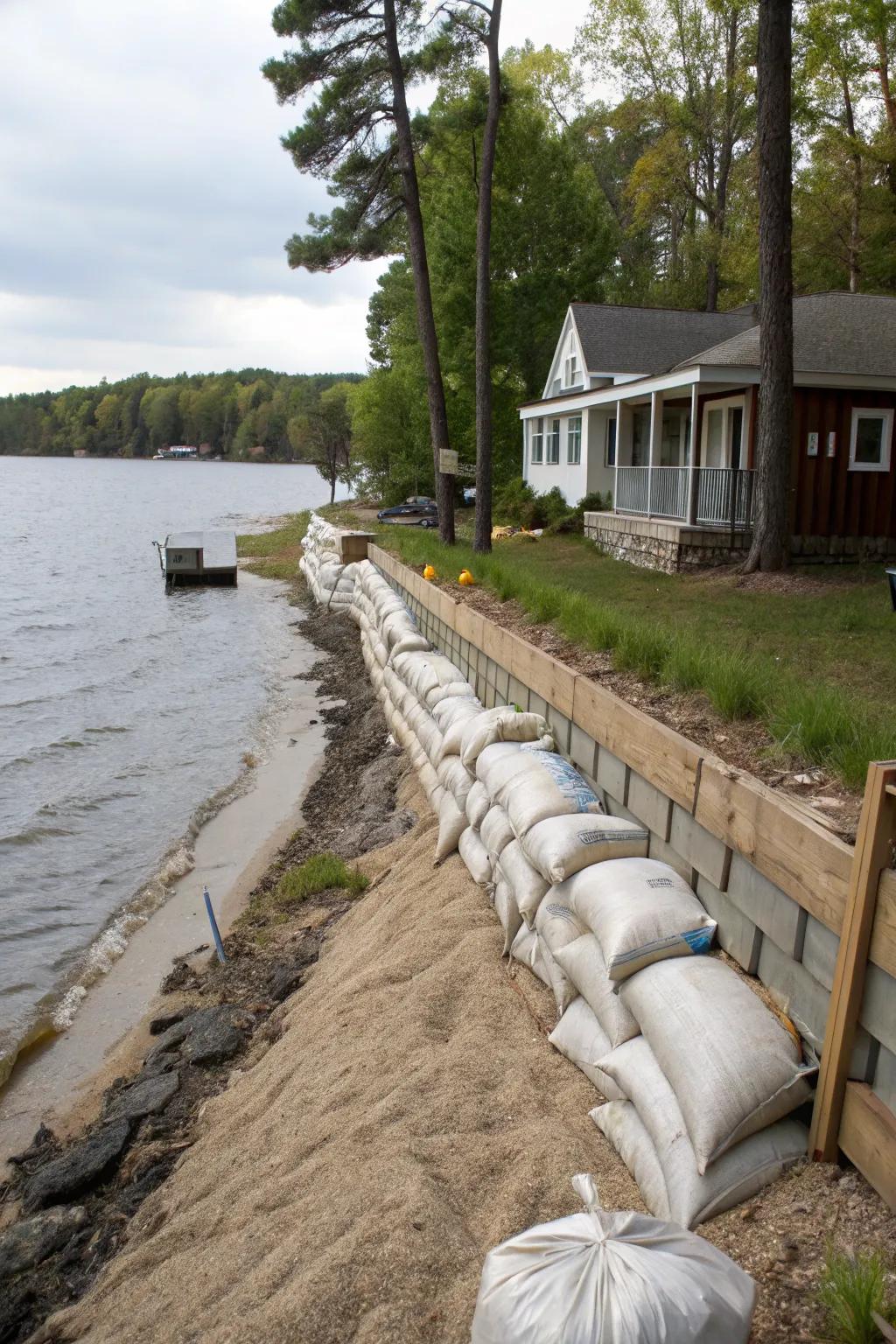 TrapBag systems provide adaptable and economical shoreline protection.