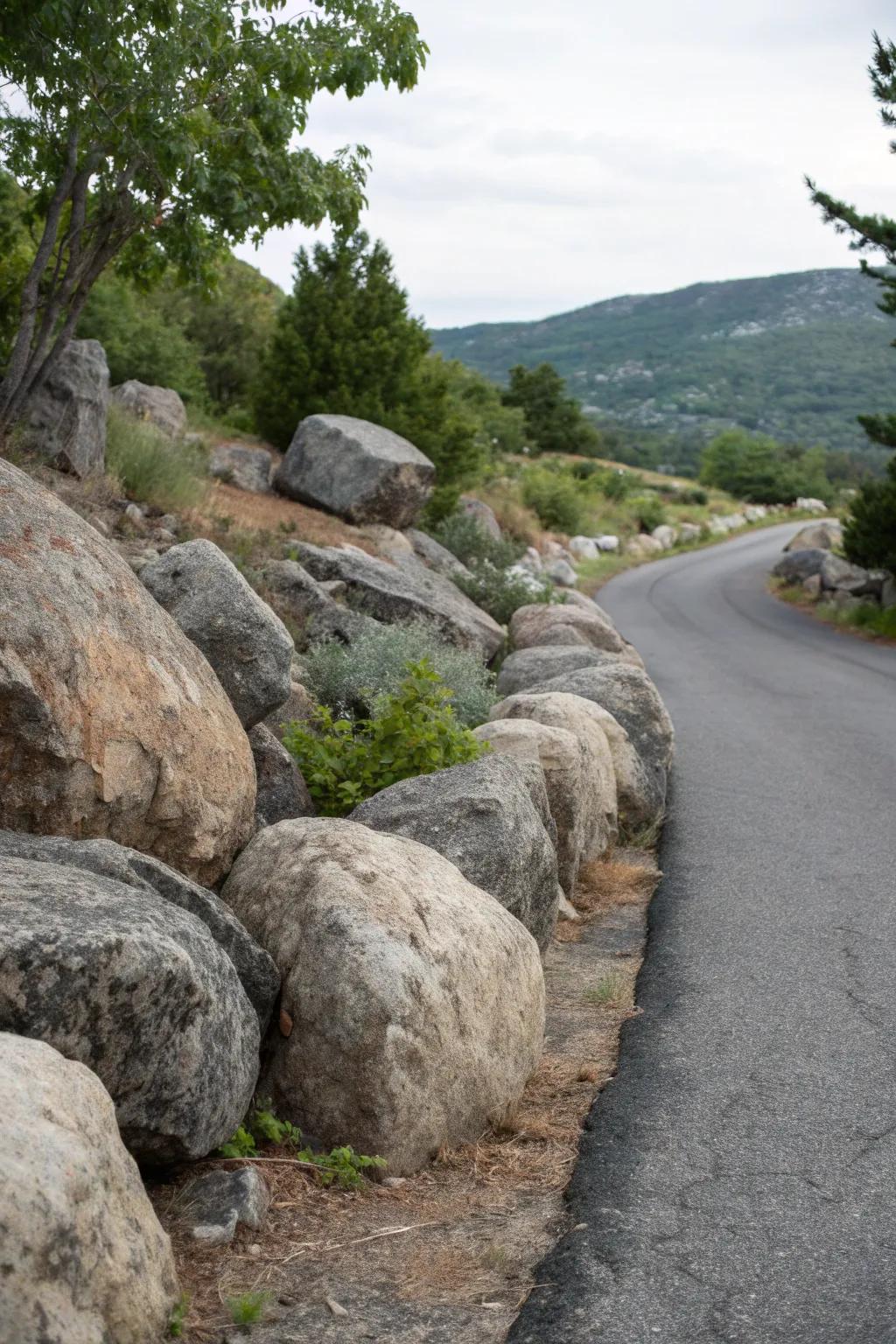 Make a statement with boulders.