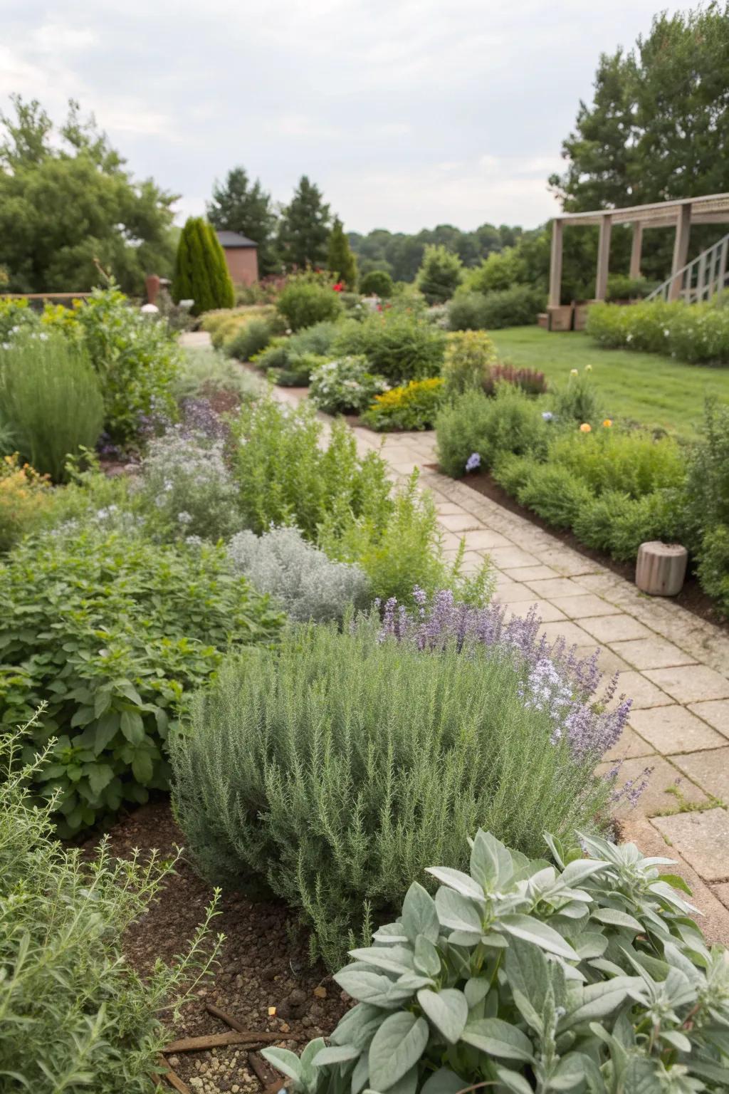 A sensory garden delights with its aromas and textures.
