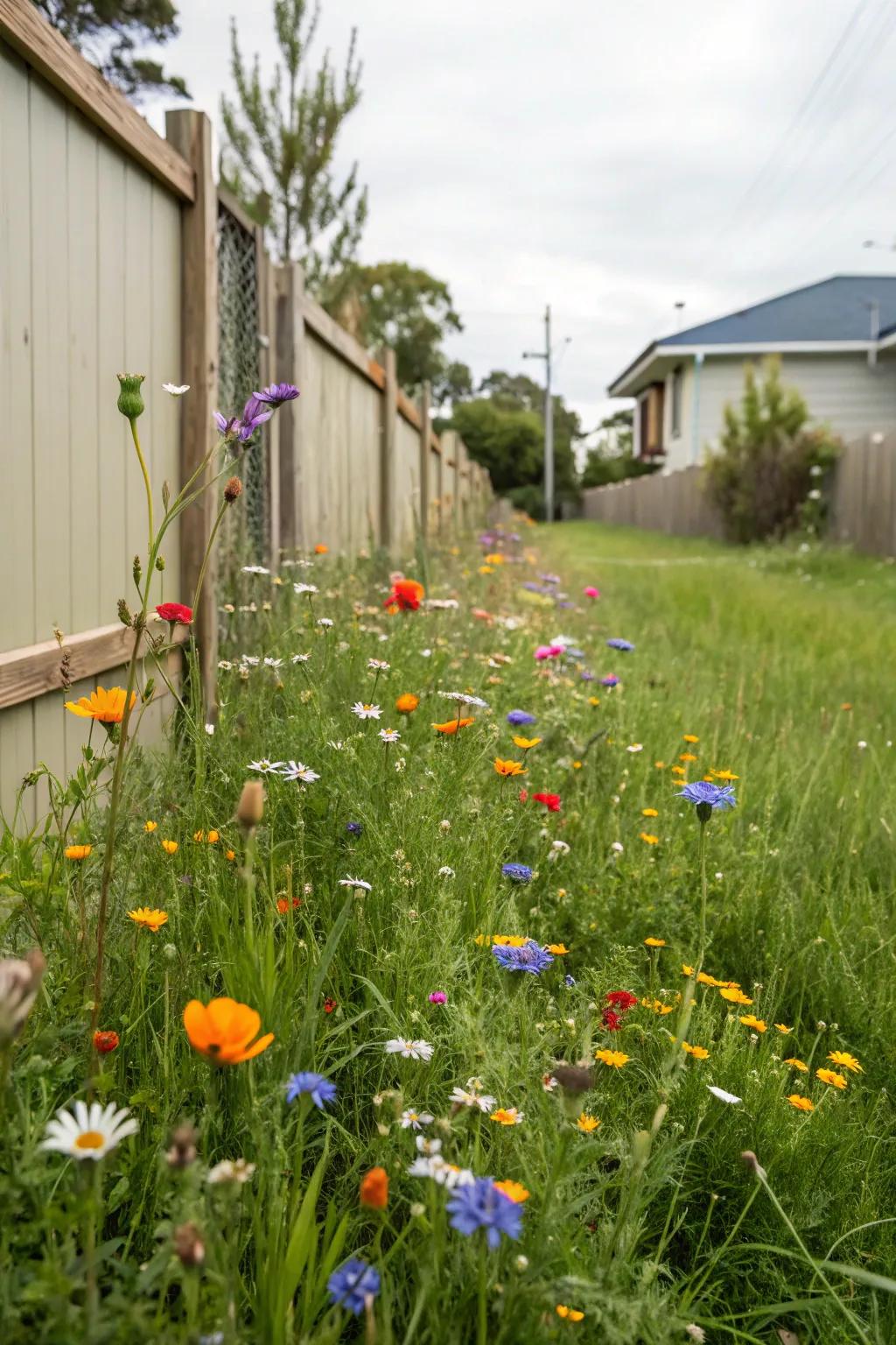 Bring a burst of color with a wildflower meadow.