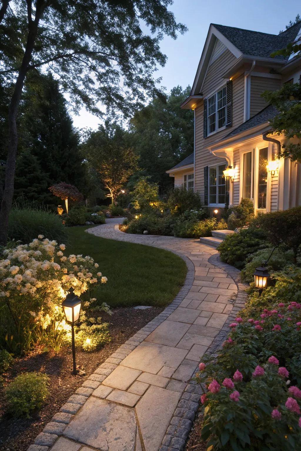 Lighting adds ambiance and highlights your landscape's beauty.