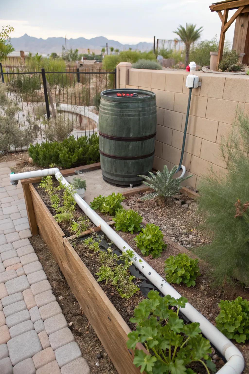 Sustainable solutions like rainwater harvesting make your backyard eco-friendly.