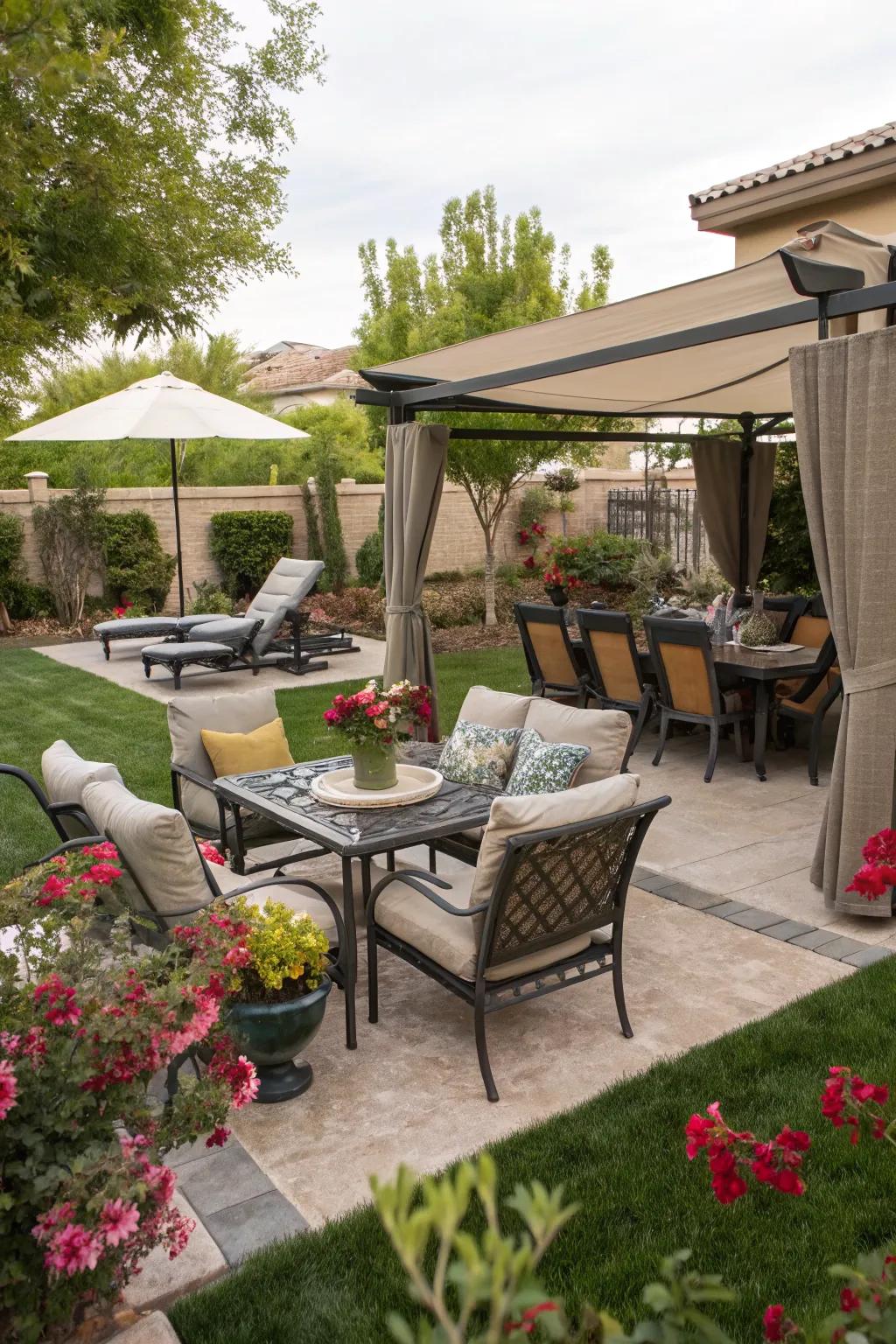 Multi-purpose furniture optimizes space and functionality.