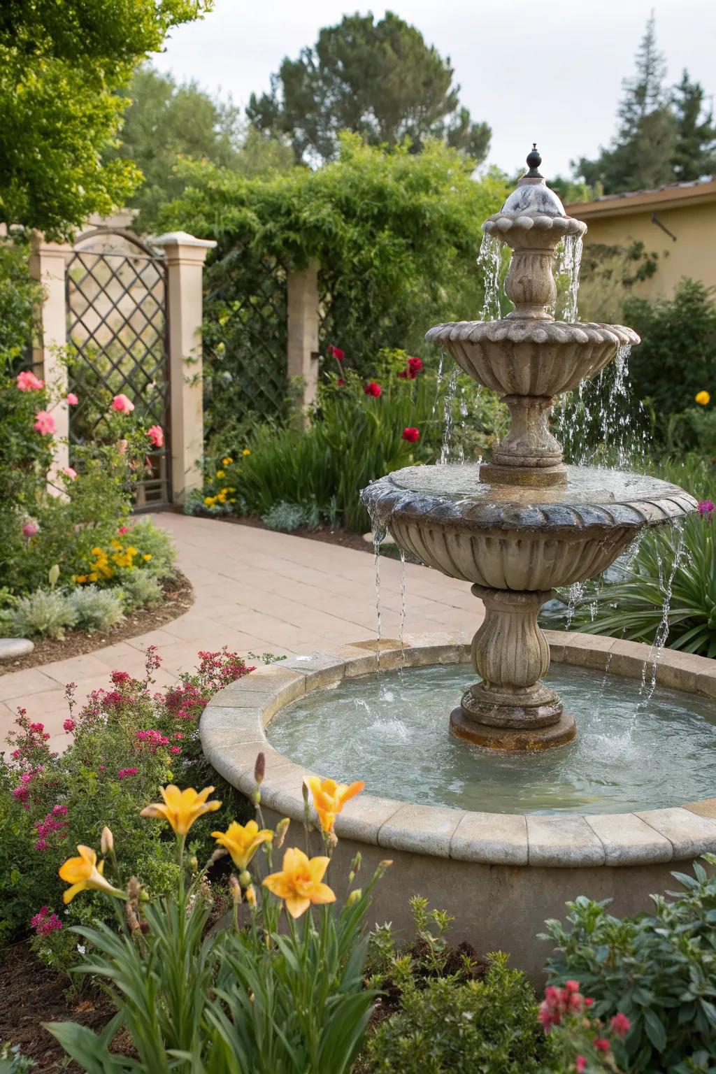 Create tranquility with decorative water features.