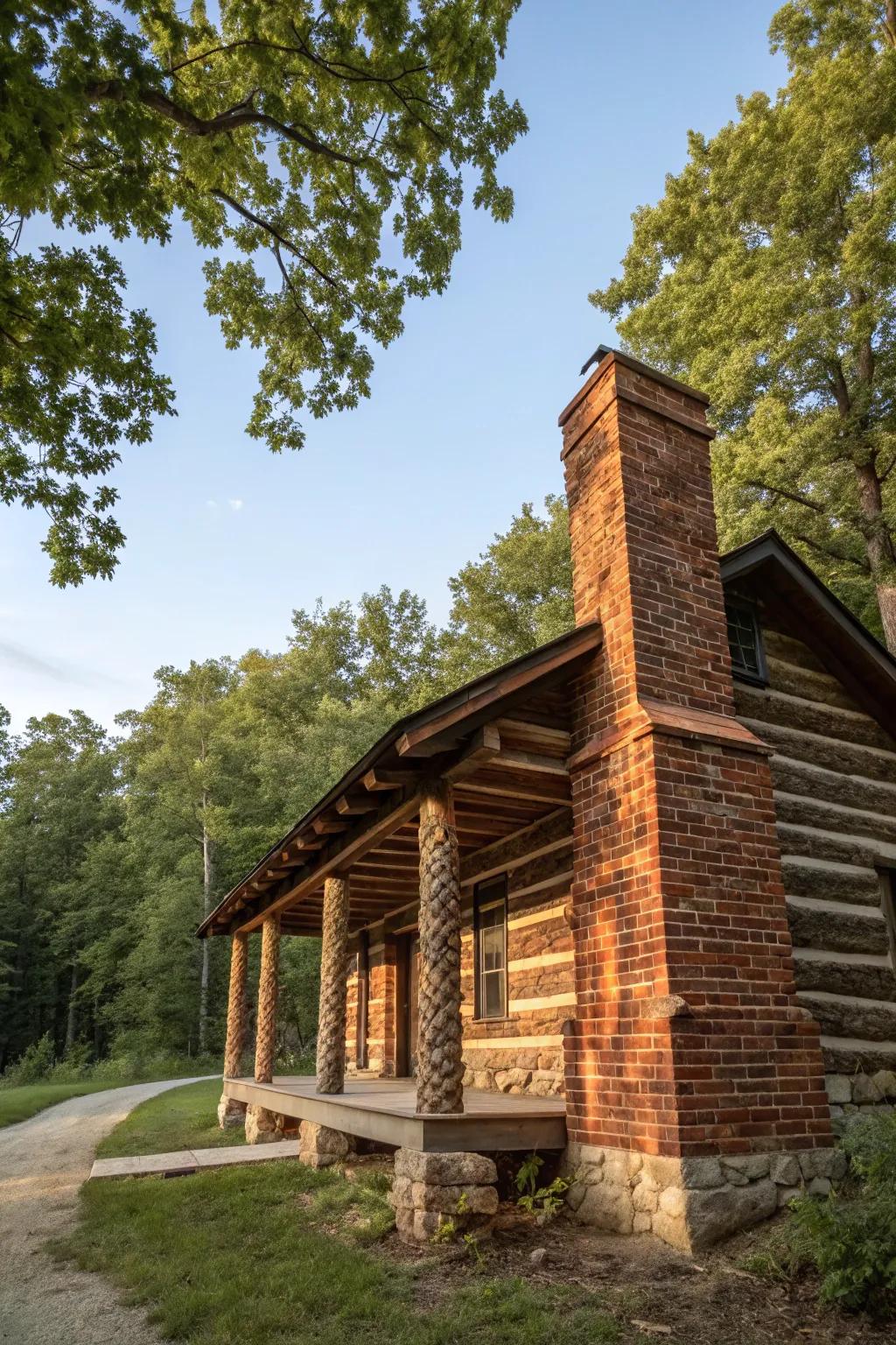 Clay brick pillars providing a stylish and strong foundation.