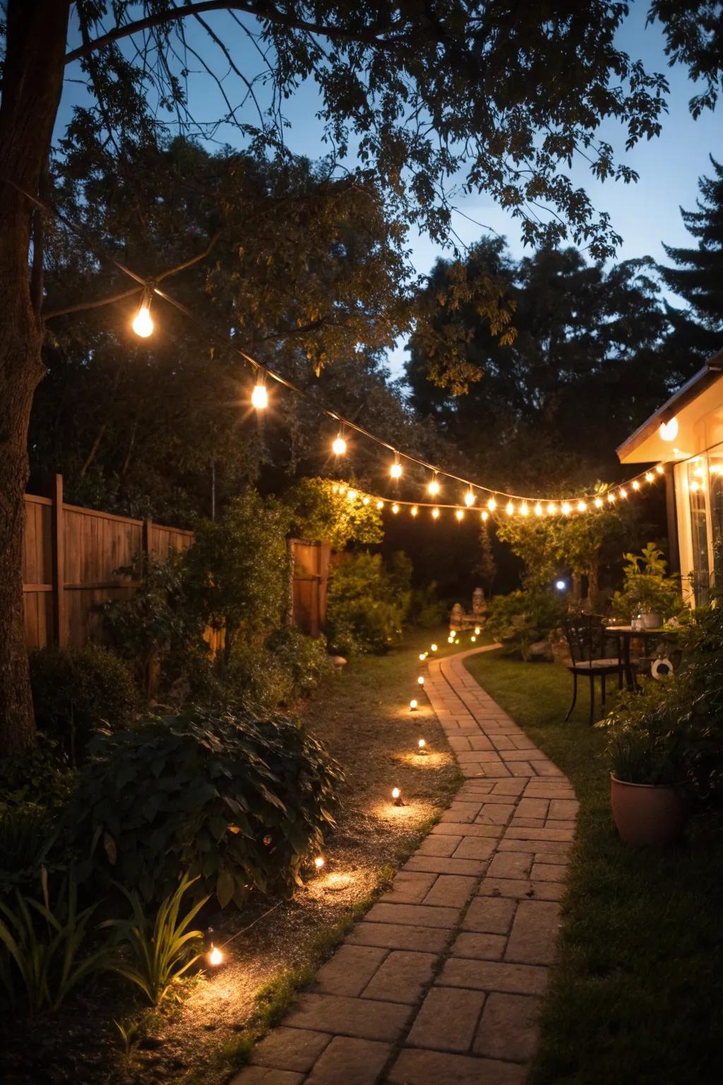 Light up your paths with solar lights.