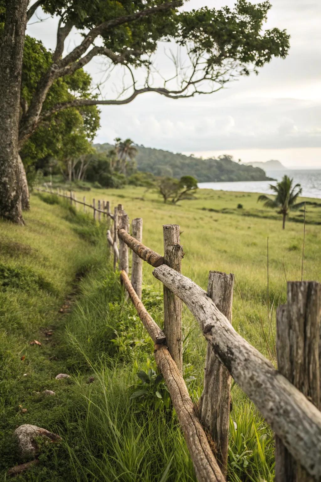 Driftwood fences bring rustic charm and natural beauty to any home.