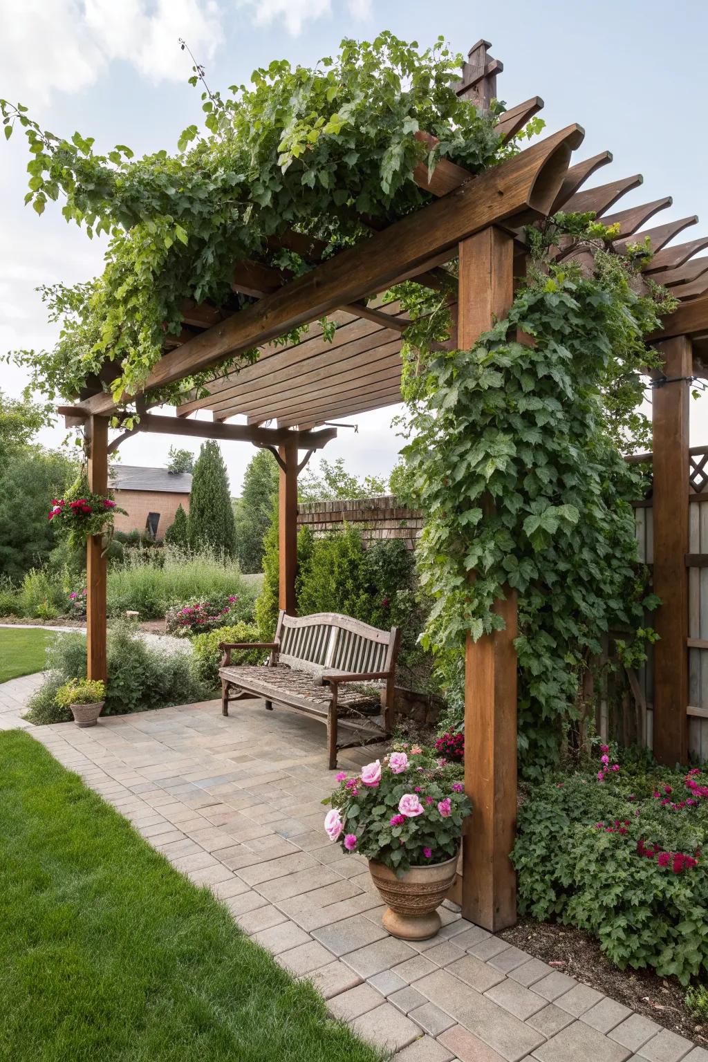 Pergolas offer shade and charm to your space.