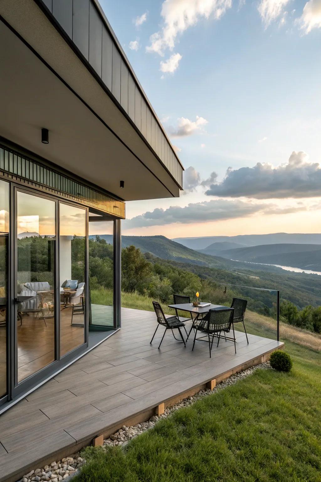 Expansive terraces that offer stunning views and relaxation.