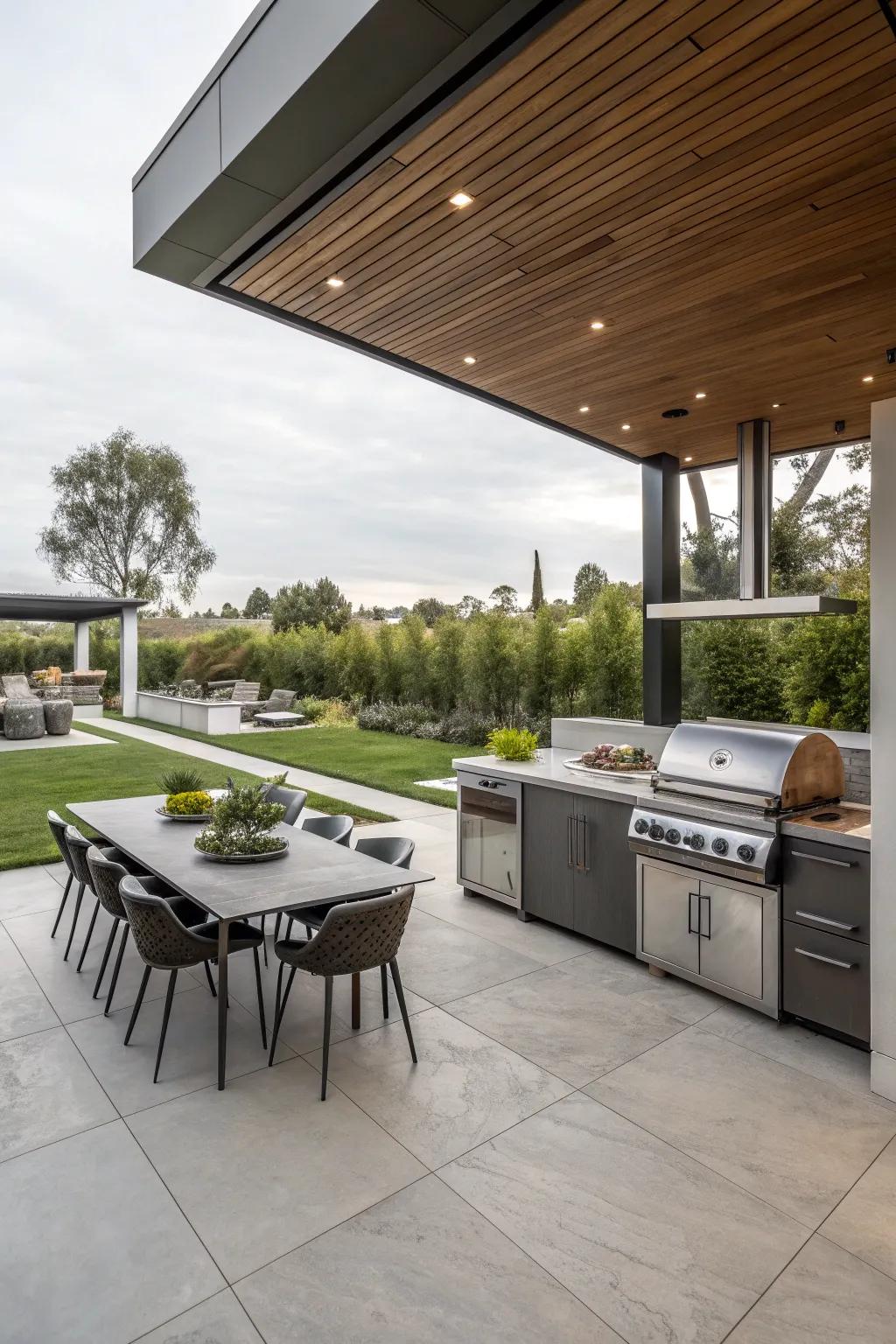 Outdoor kitchens bring the joys of cooking and dining into the garden.