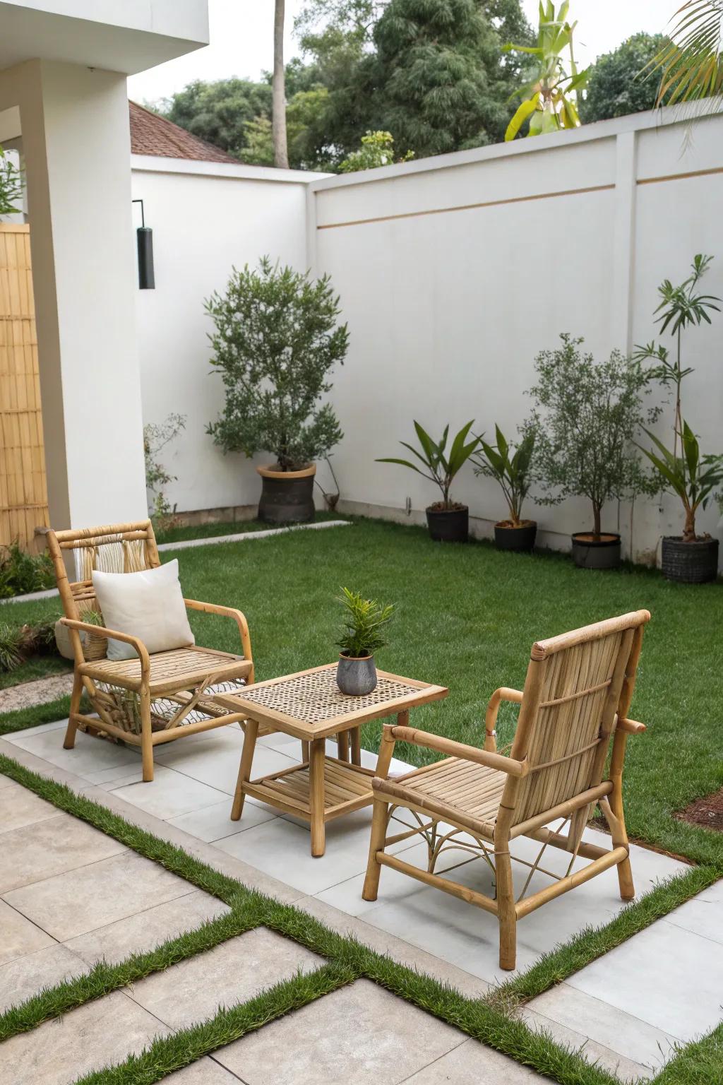 Eco-friendly materials blending with the minimalist design.