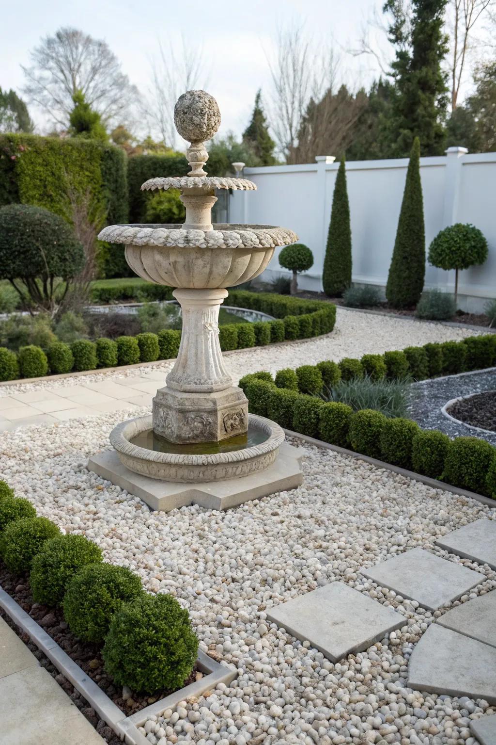 A striking garden sculpture adding personality to the space.