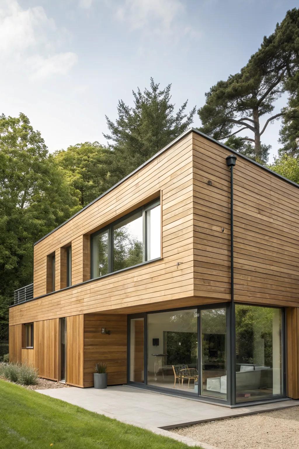 Cedar cladding ages beautifully, adding character over time.