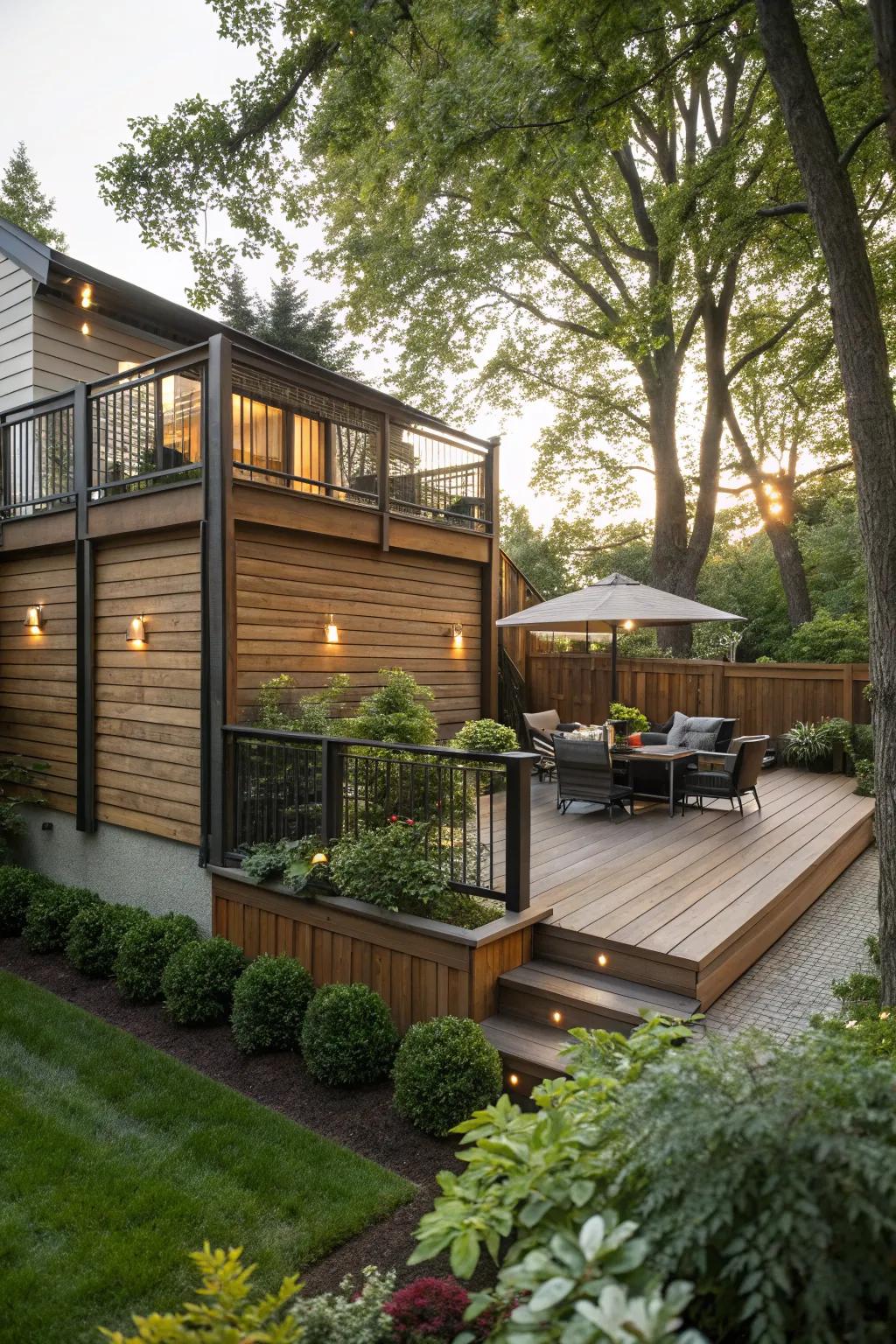 A privacy wall offering a secluded escape.