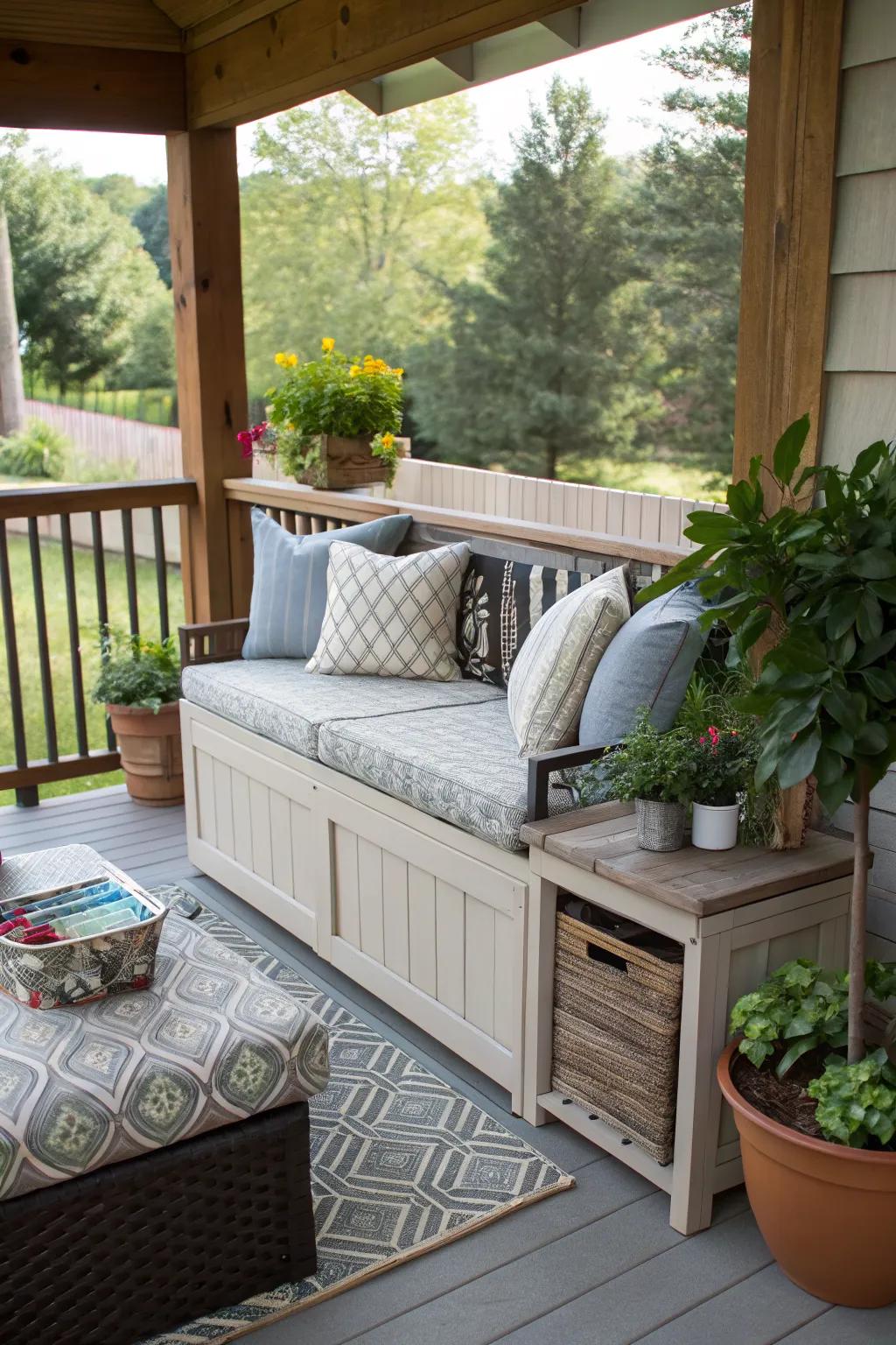 Multi-purpose furniture maximizes functionality.