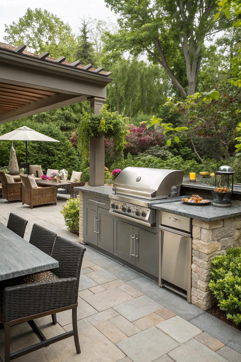 An outdoor kitchen that elevates your dining experience.