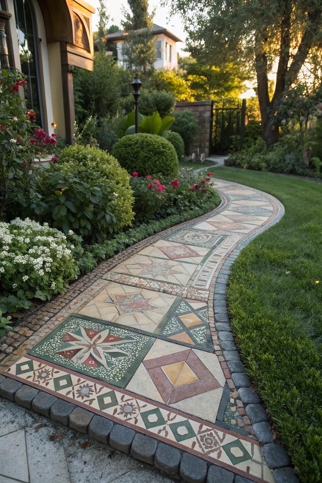 Art Deco mosaic stones bring sophistication to gardens