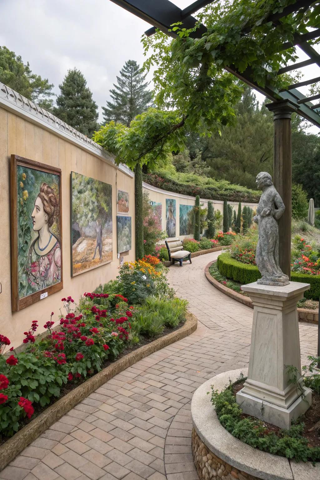 Outdoor art adds unique flair and personal style.