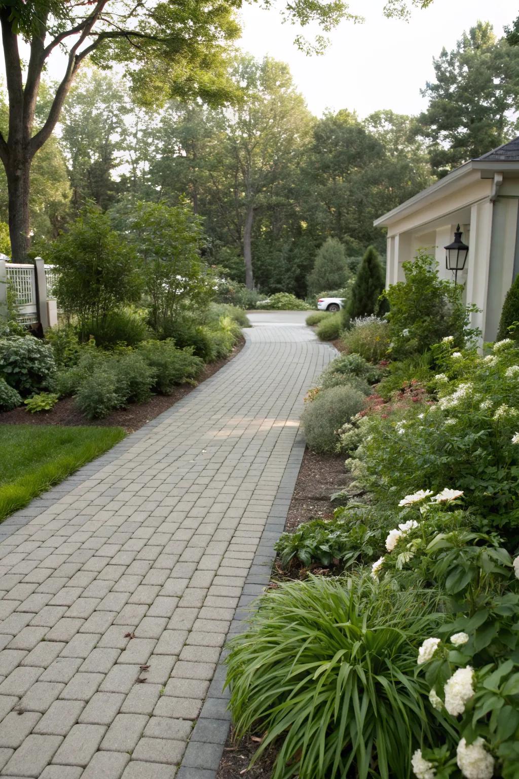 Seamlessly blend greenery with your drive using vegetation-friendly designs.
