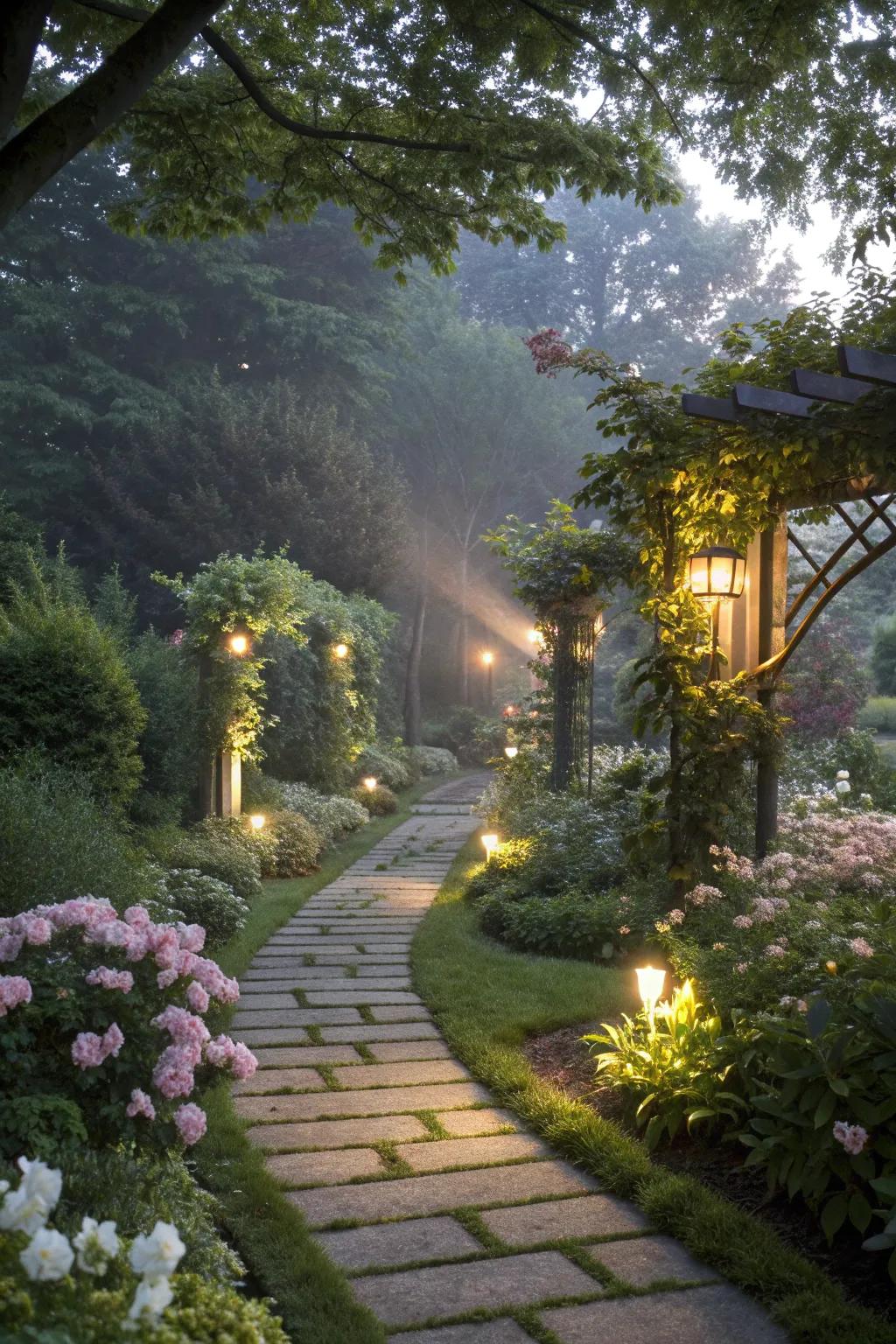 Magical evenings with garden lighting.