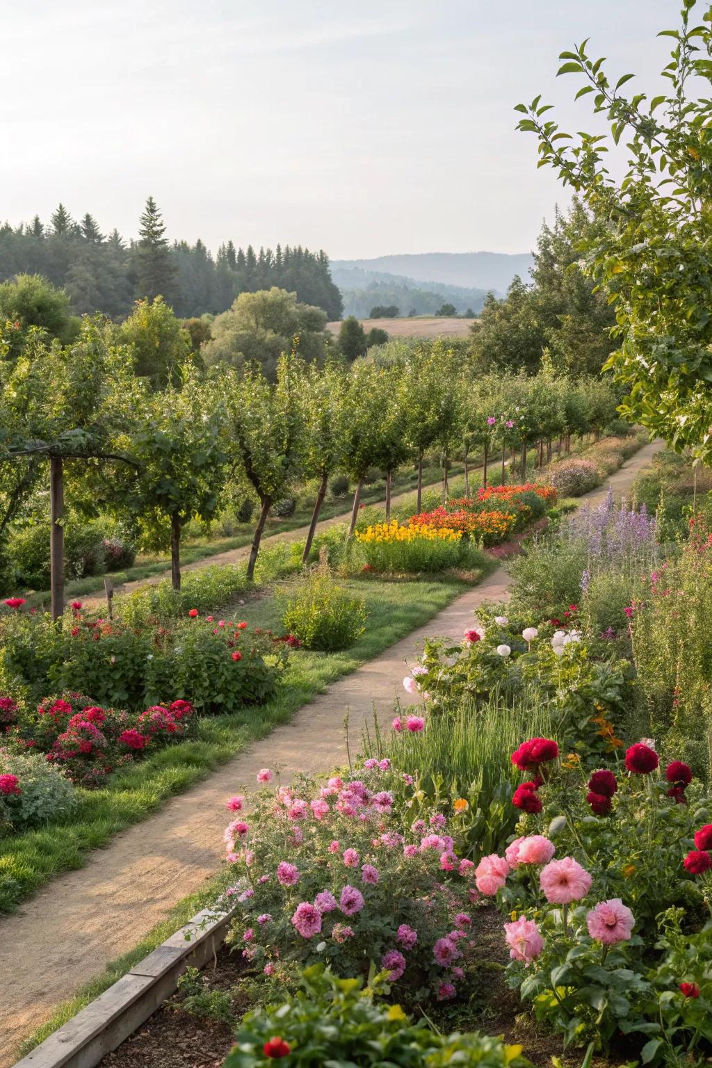 Sensory gardens offer a multi-sensory experience in the orchard.