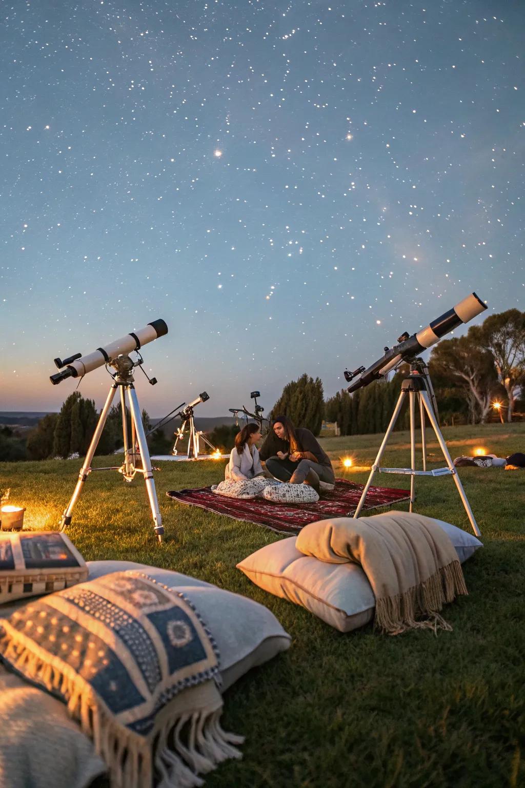 Discover the wonders of the night sky with star gazing.