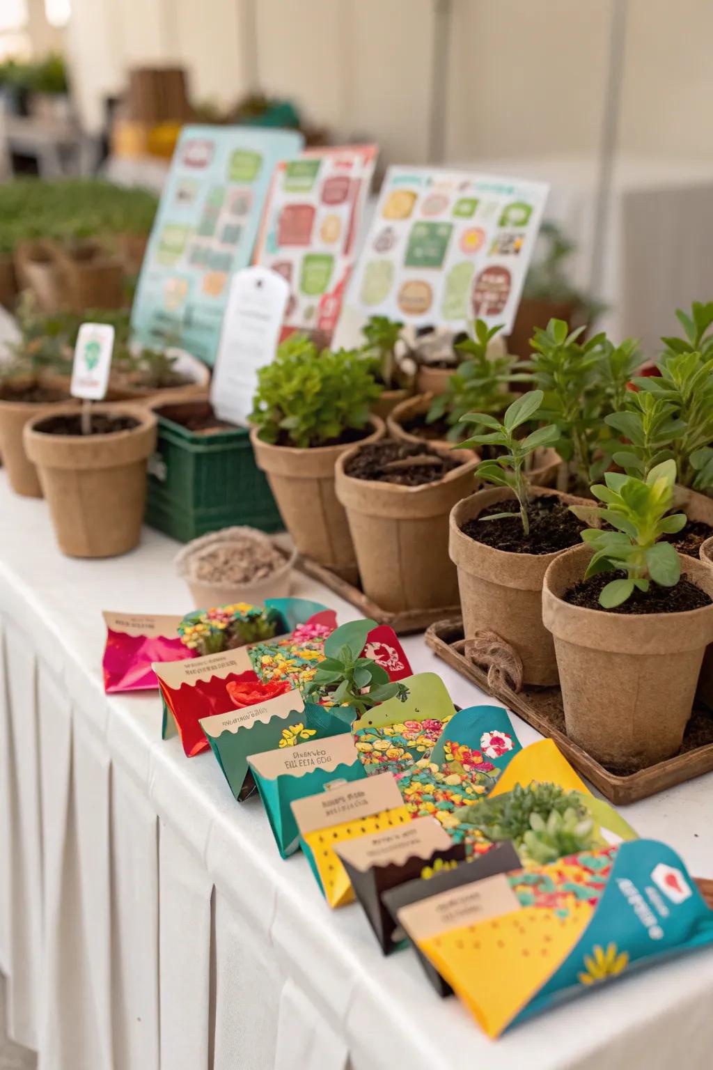 Eco-friendly party favors are a thoughtful way to thank your guests.