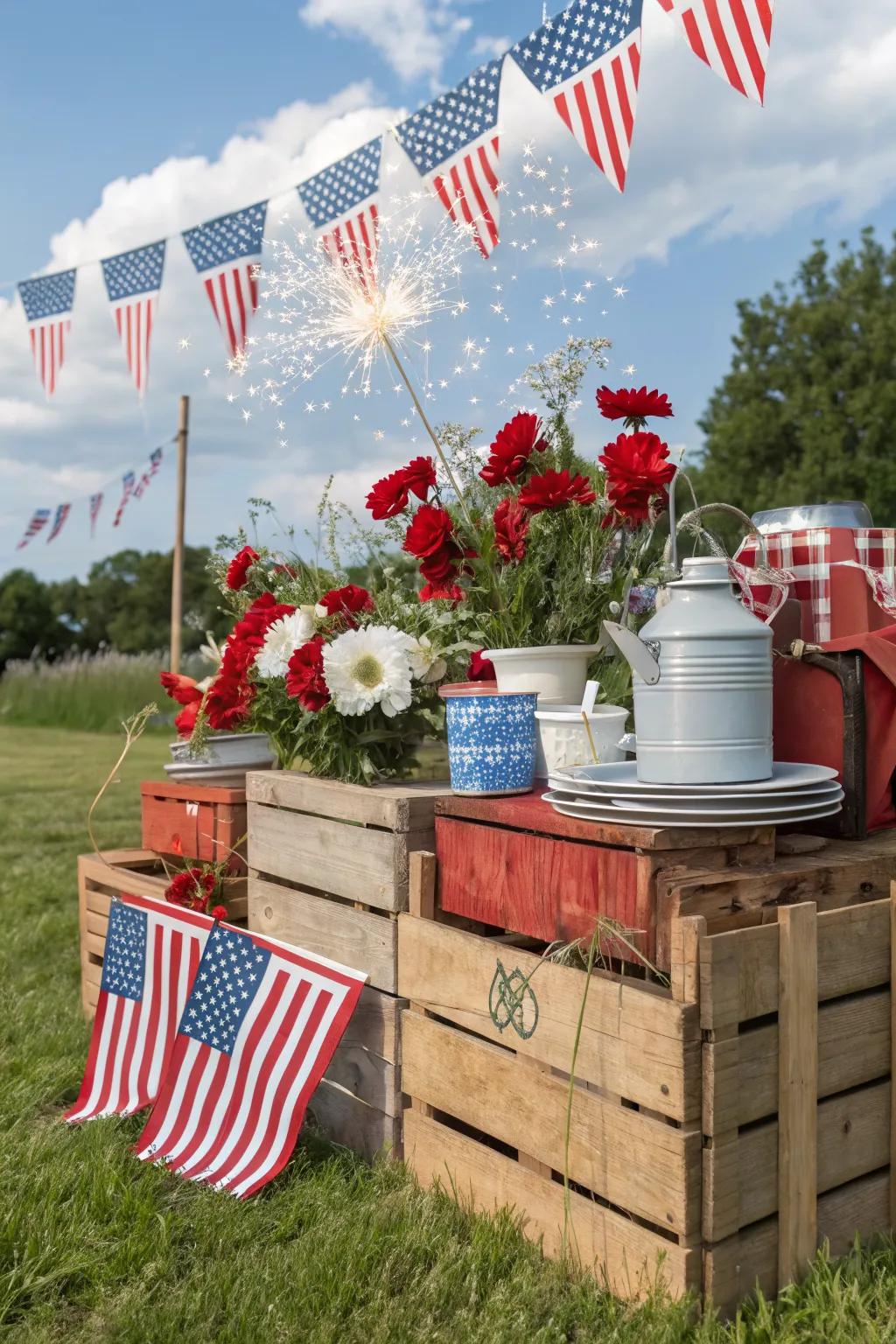 Vintage Americana decor brings a nostalgic and charming vibe.