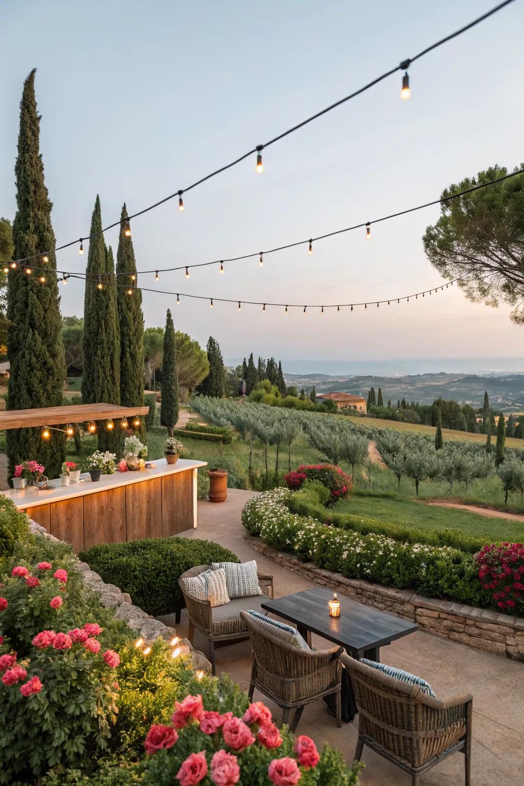 A bar with a view elevates the outdoor experience.