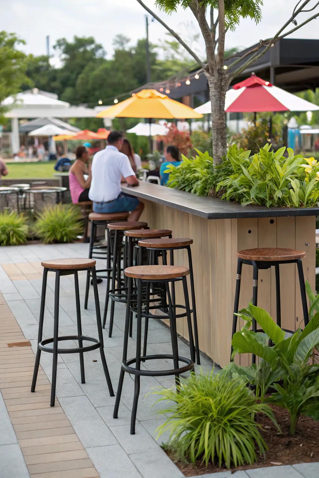 Ensure versatility for all ages with adjustable height bar stools.