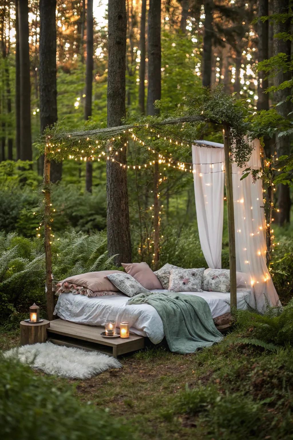Add a touch of magic with an enchanted forest setting.