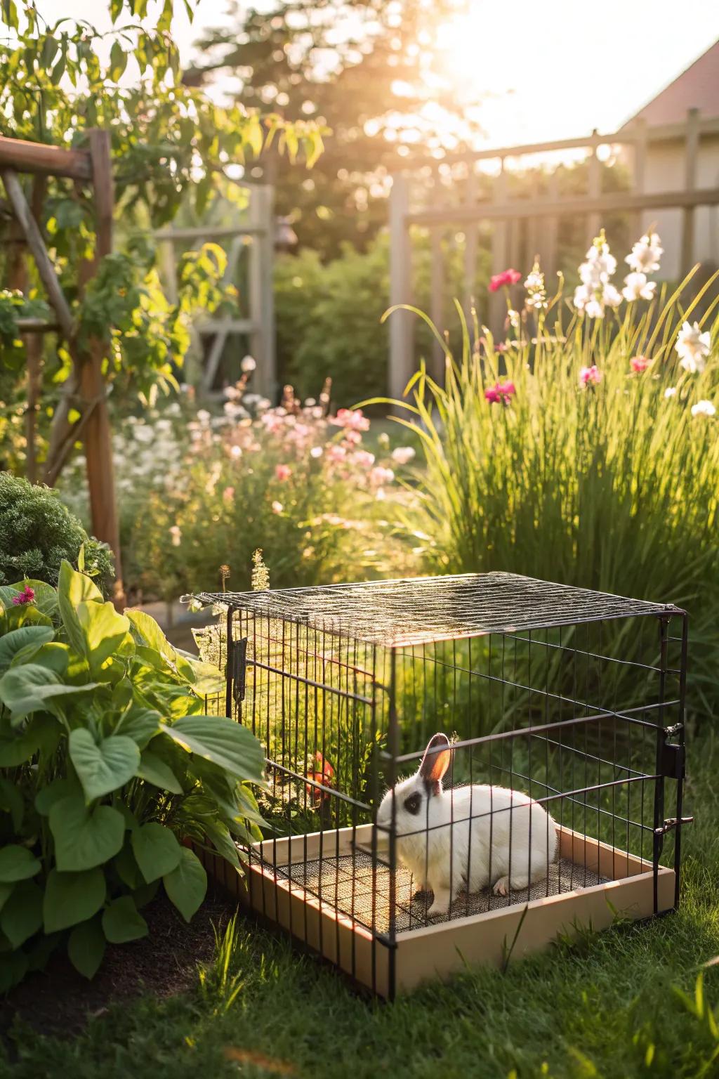 A sunny sanctuary for bunnies to soak up some rays.