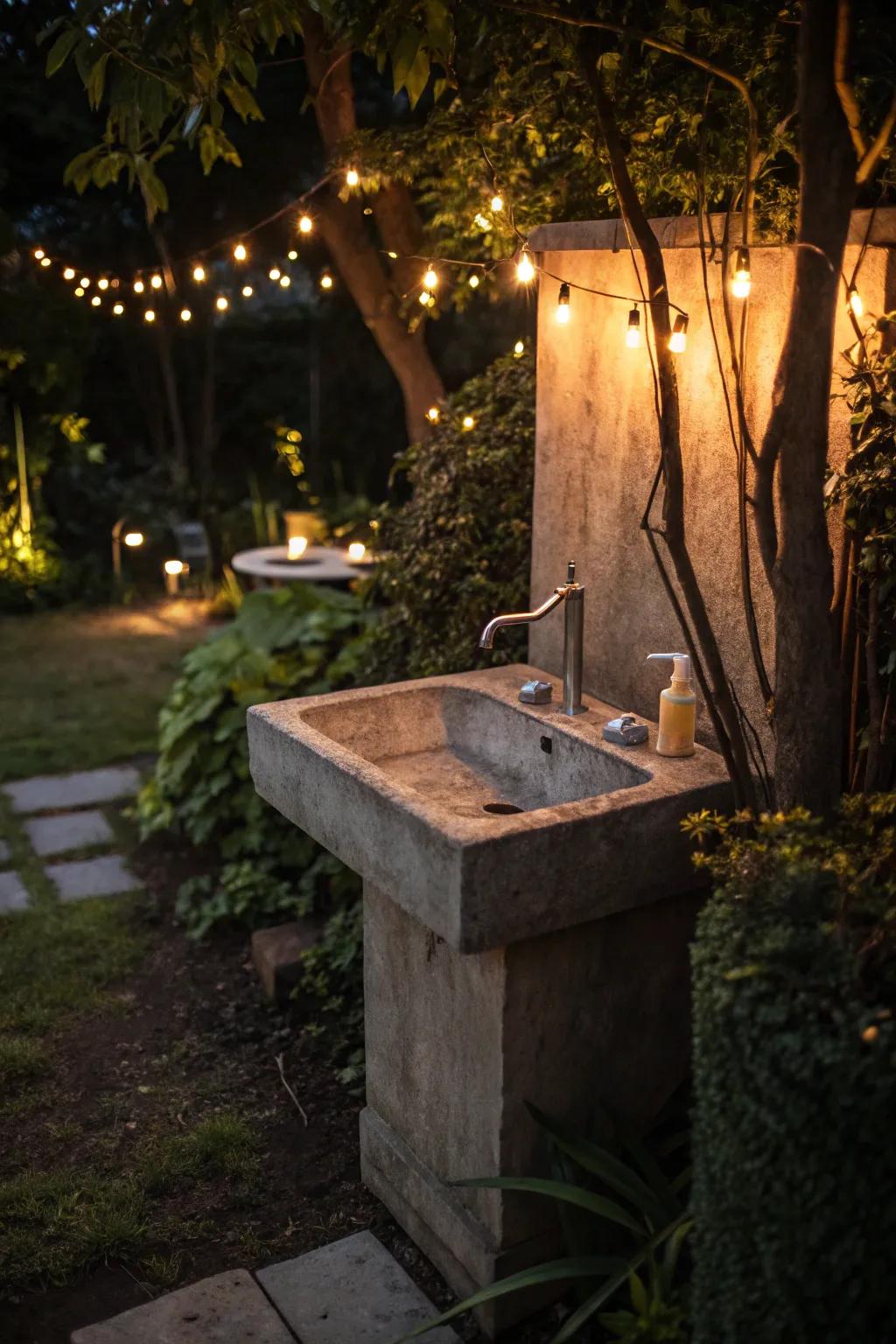 Strategic lighting adds evening charm