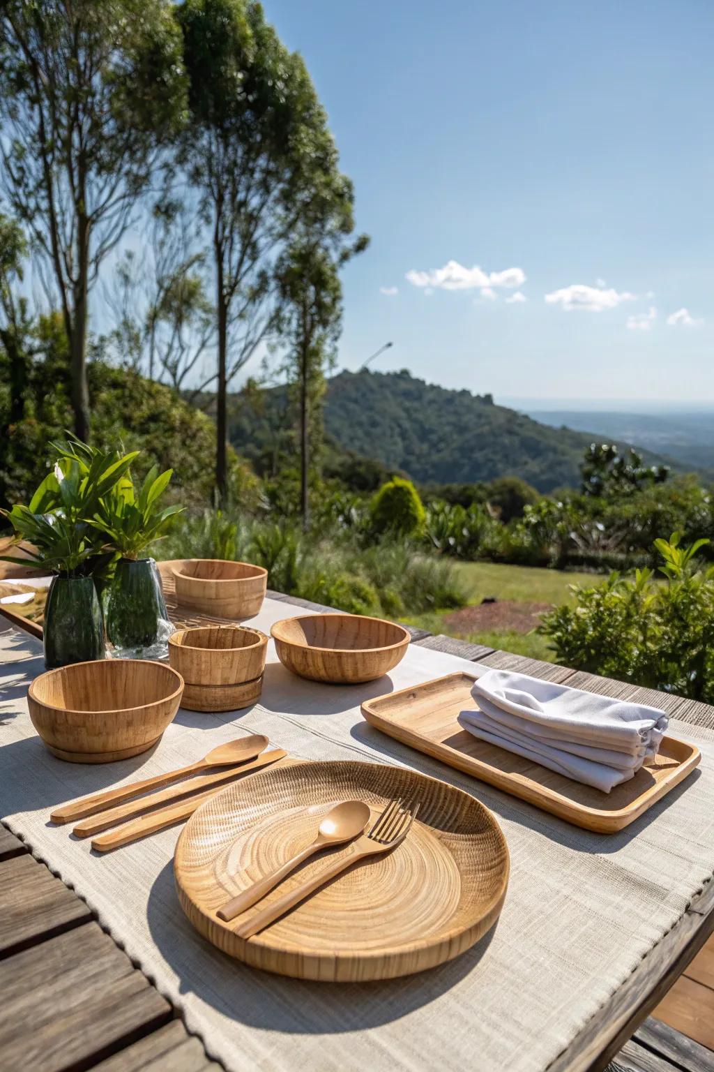 Eco-friendly tableware combines style with sustainability.