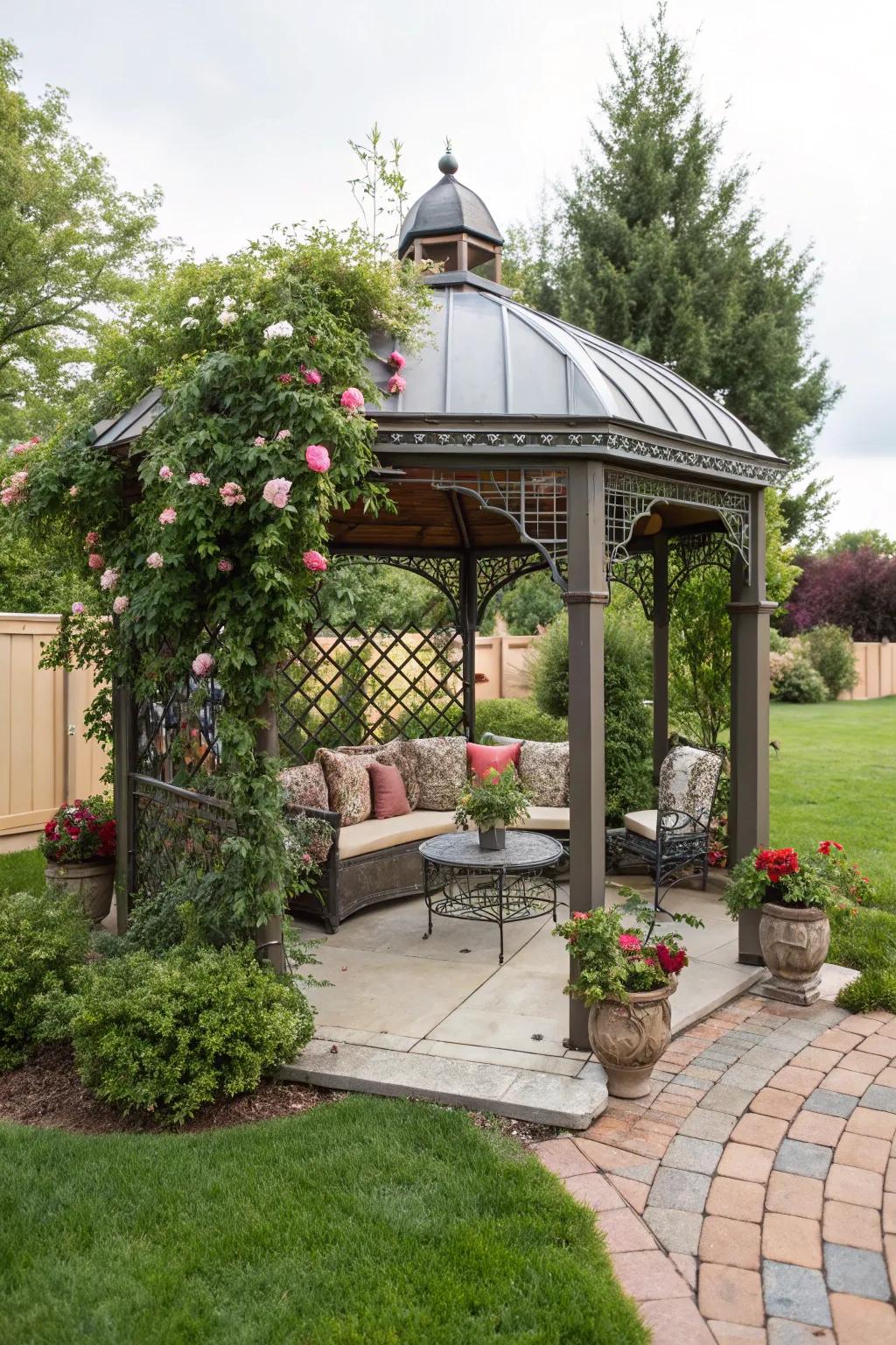 Create unforgettable moments under a gazebo that combines charm and function.