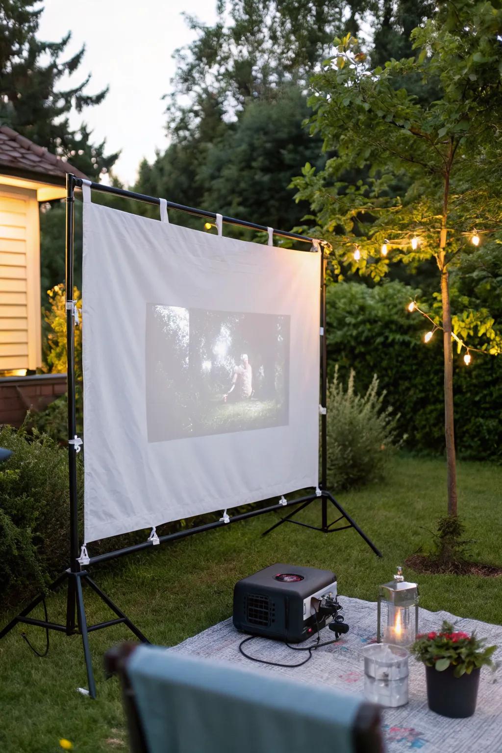 Craft your own outdoor theater with a DIY projection screen.