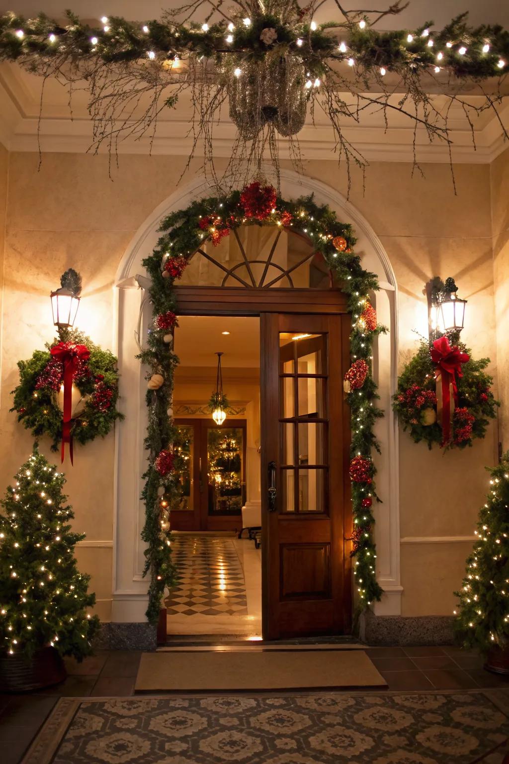 Seasonal themes bring festive cheer to your entryway.