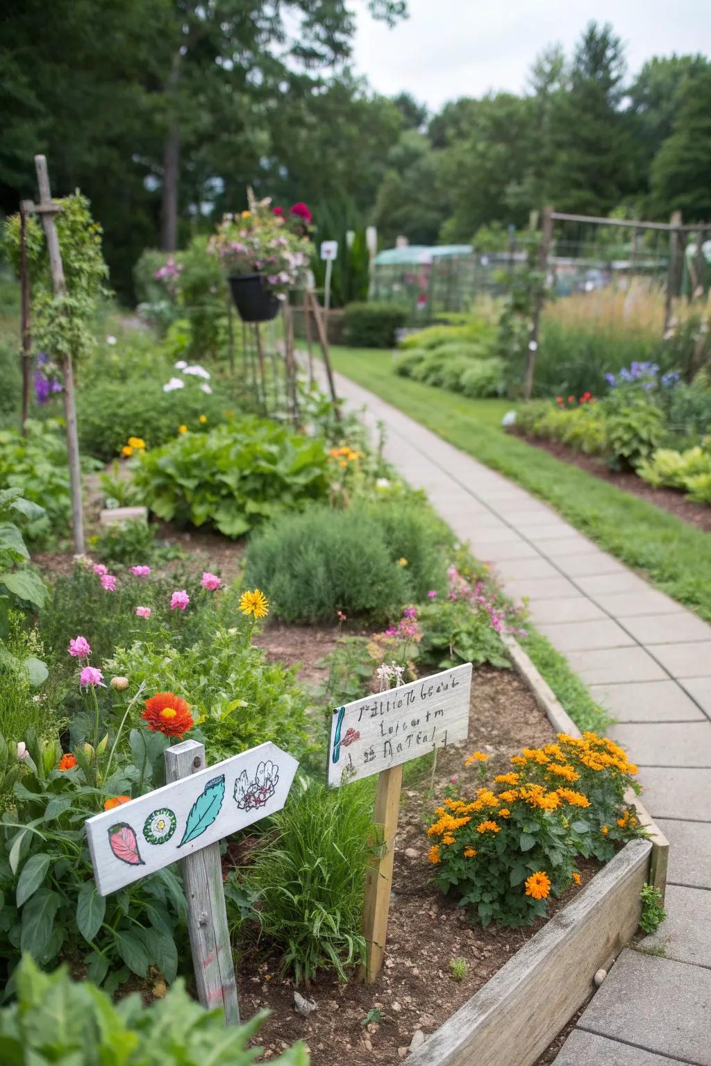 Custom garden signs add personality and charm to your outdoor area.