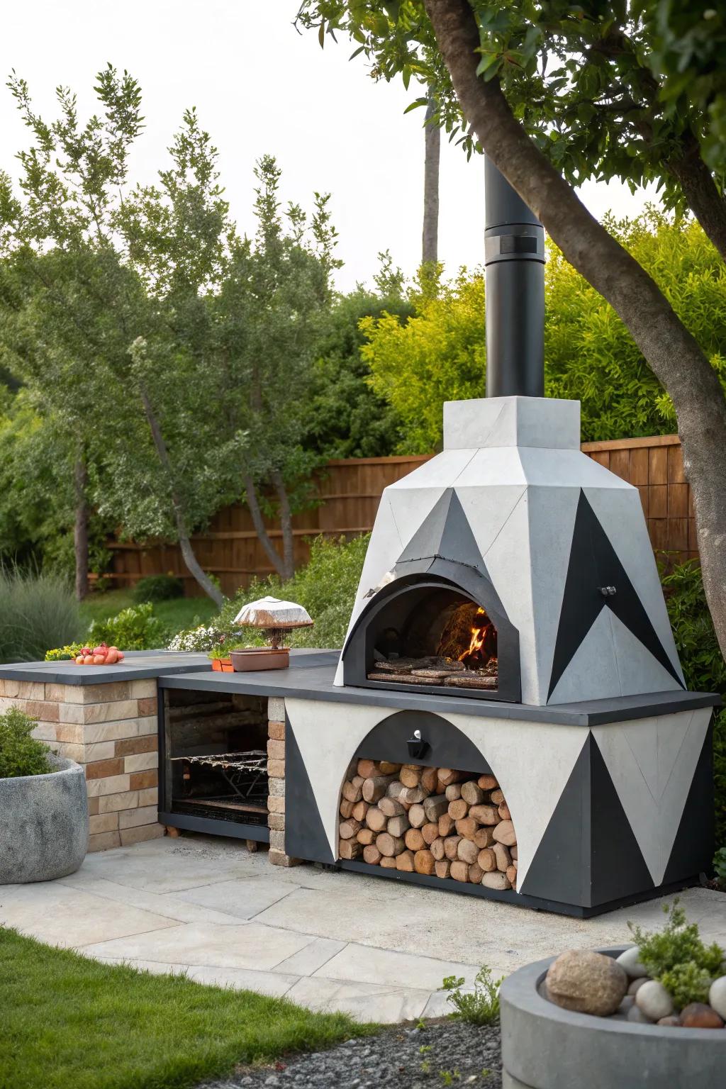Bold geometric designs for a modern edge.