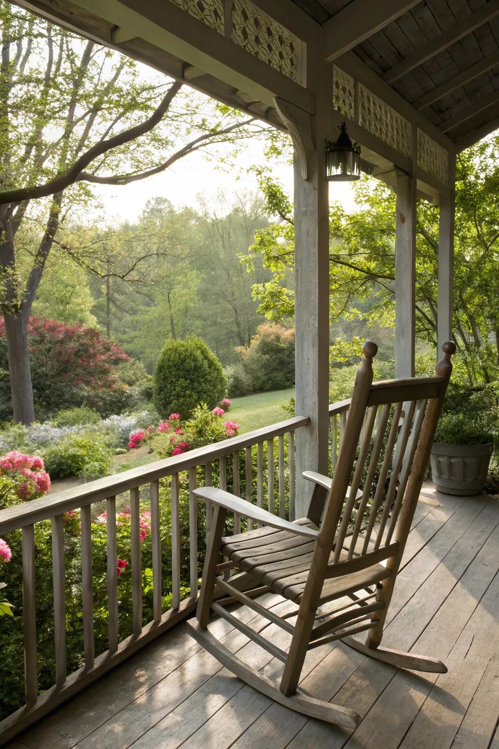 A classic rocking chair for relaxing moments