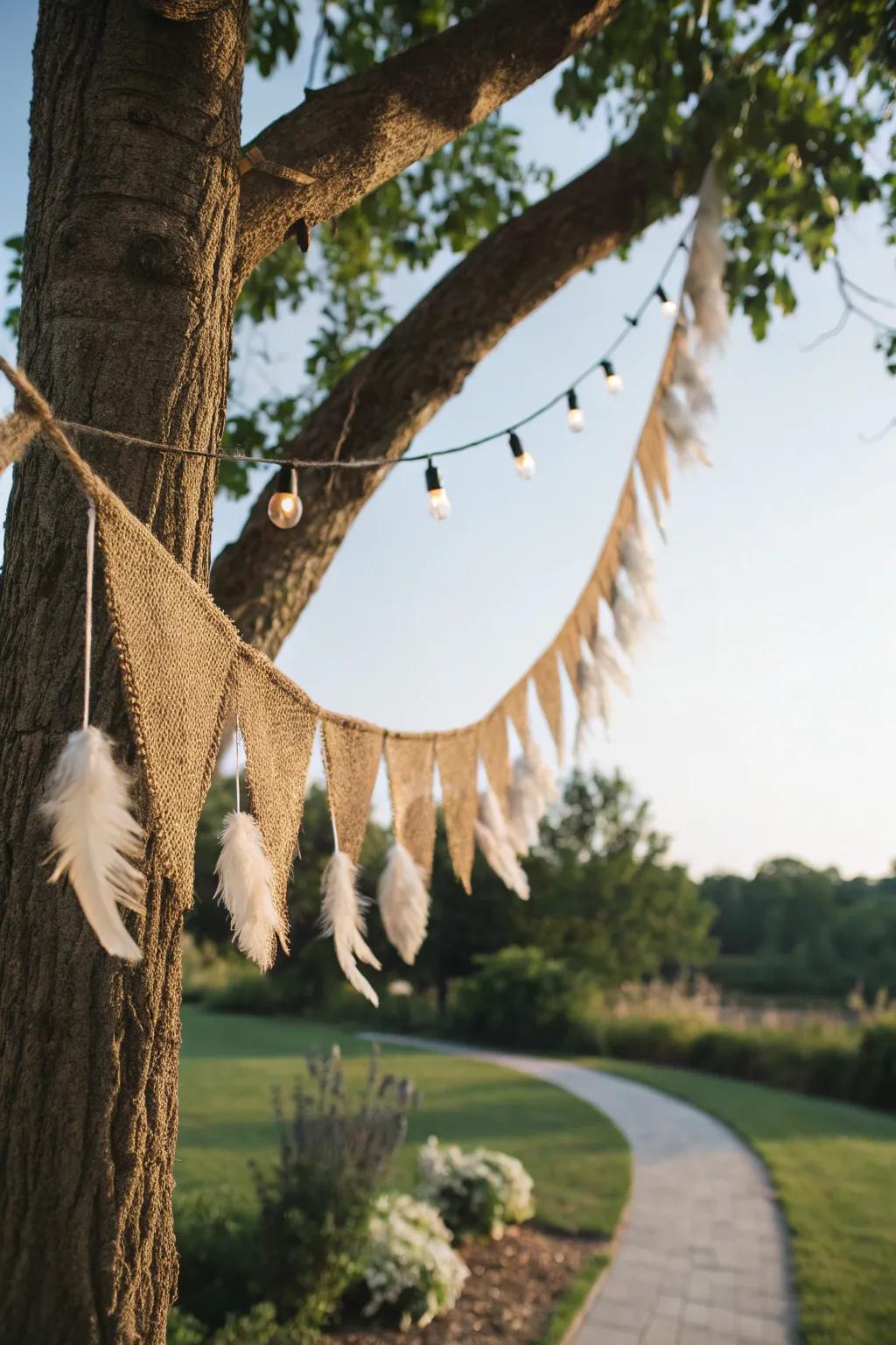 Unconventional materials make for a unique garland.