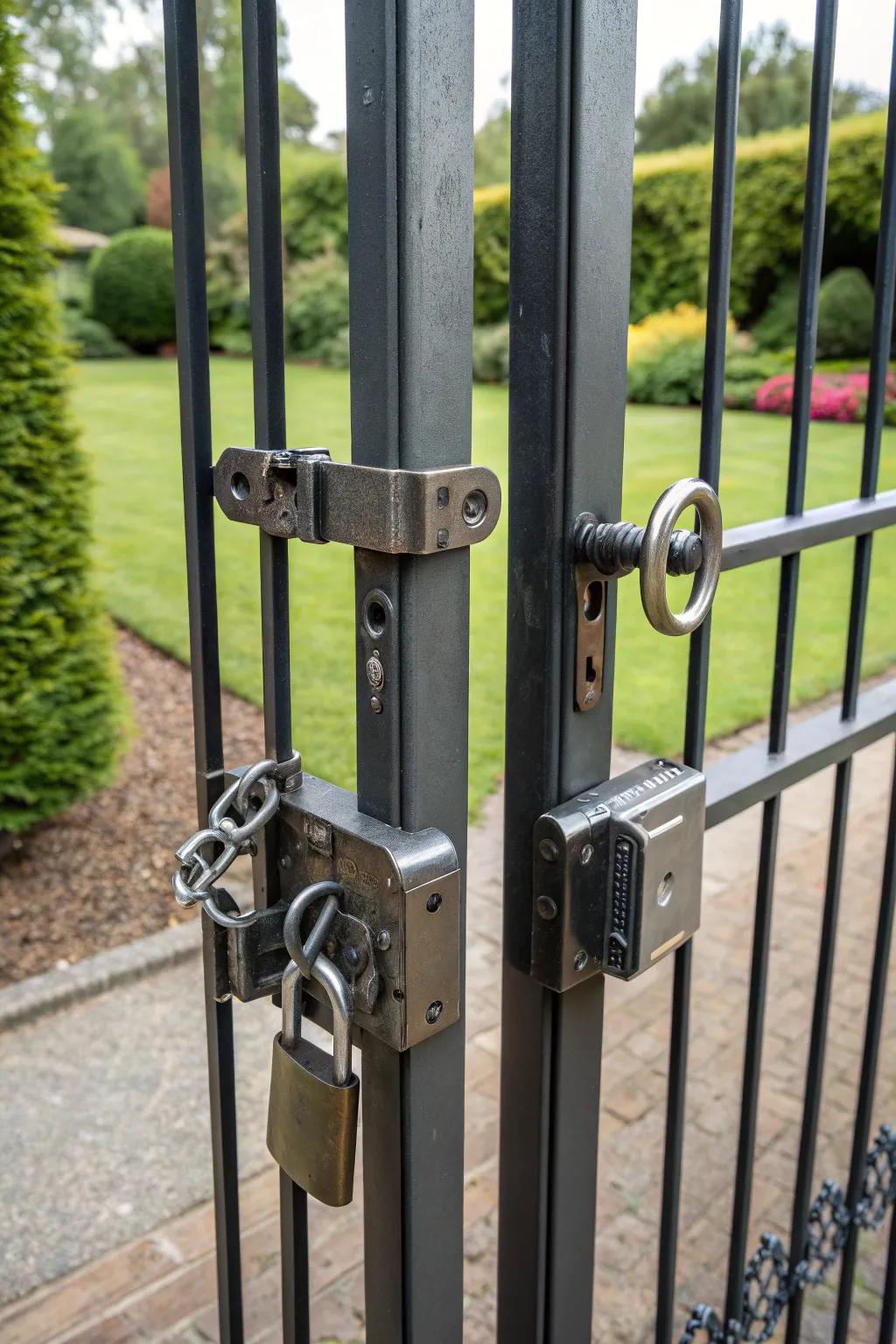 A dual lock system for enhanced security.