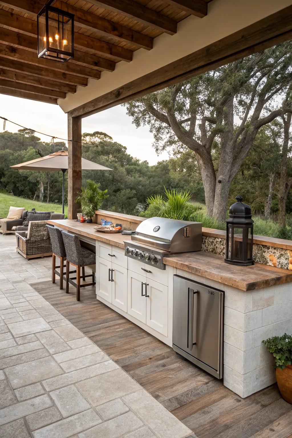 Get the charm of wood with durable wood-look tiles.