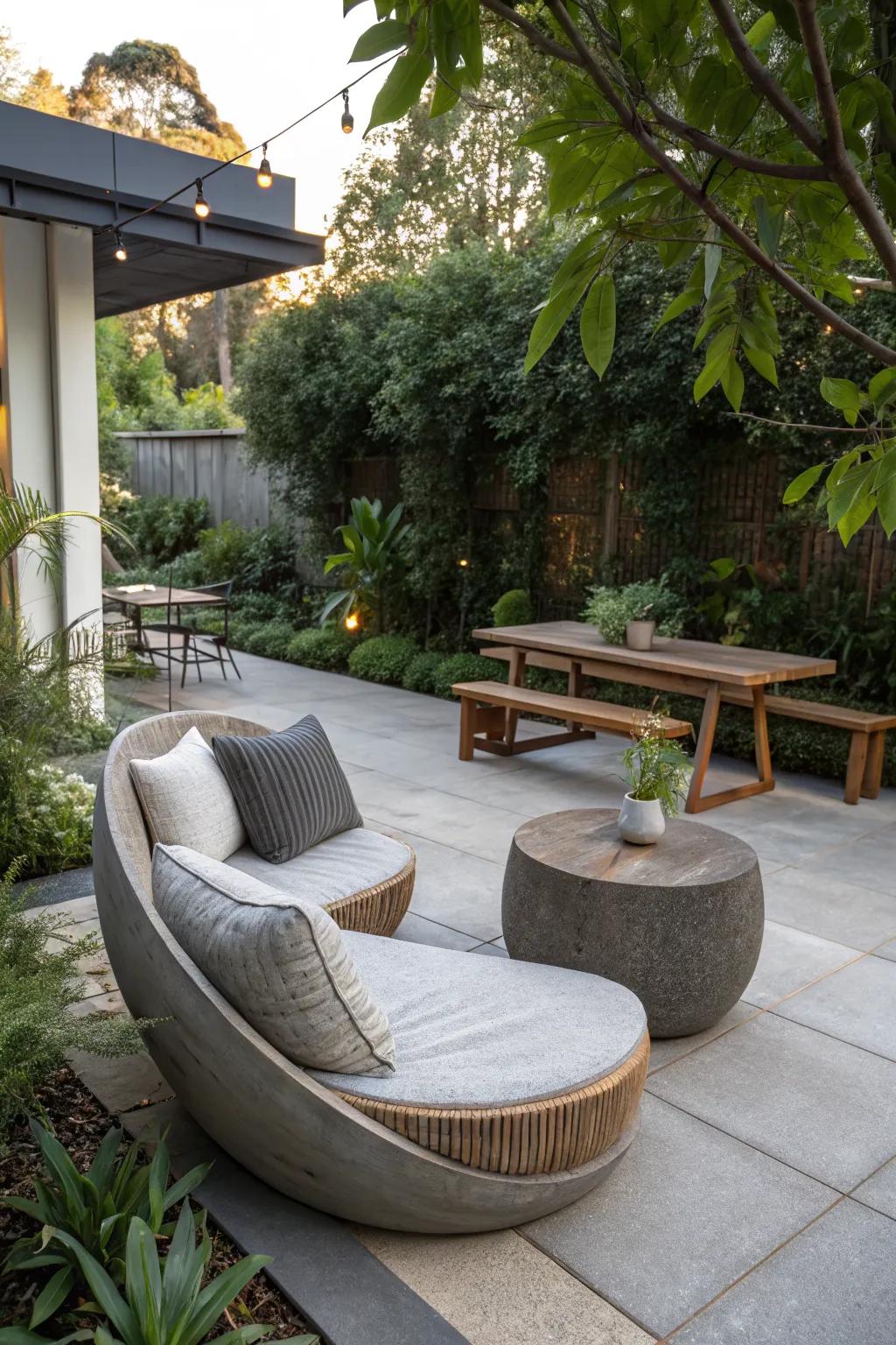 Art installations can serve dual purposes as decor and seating.