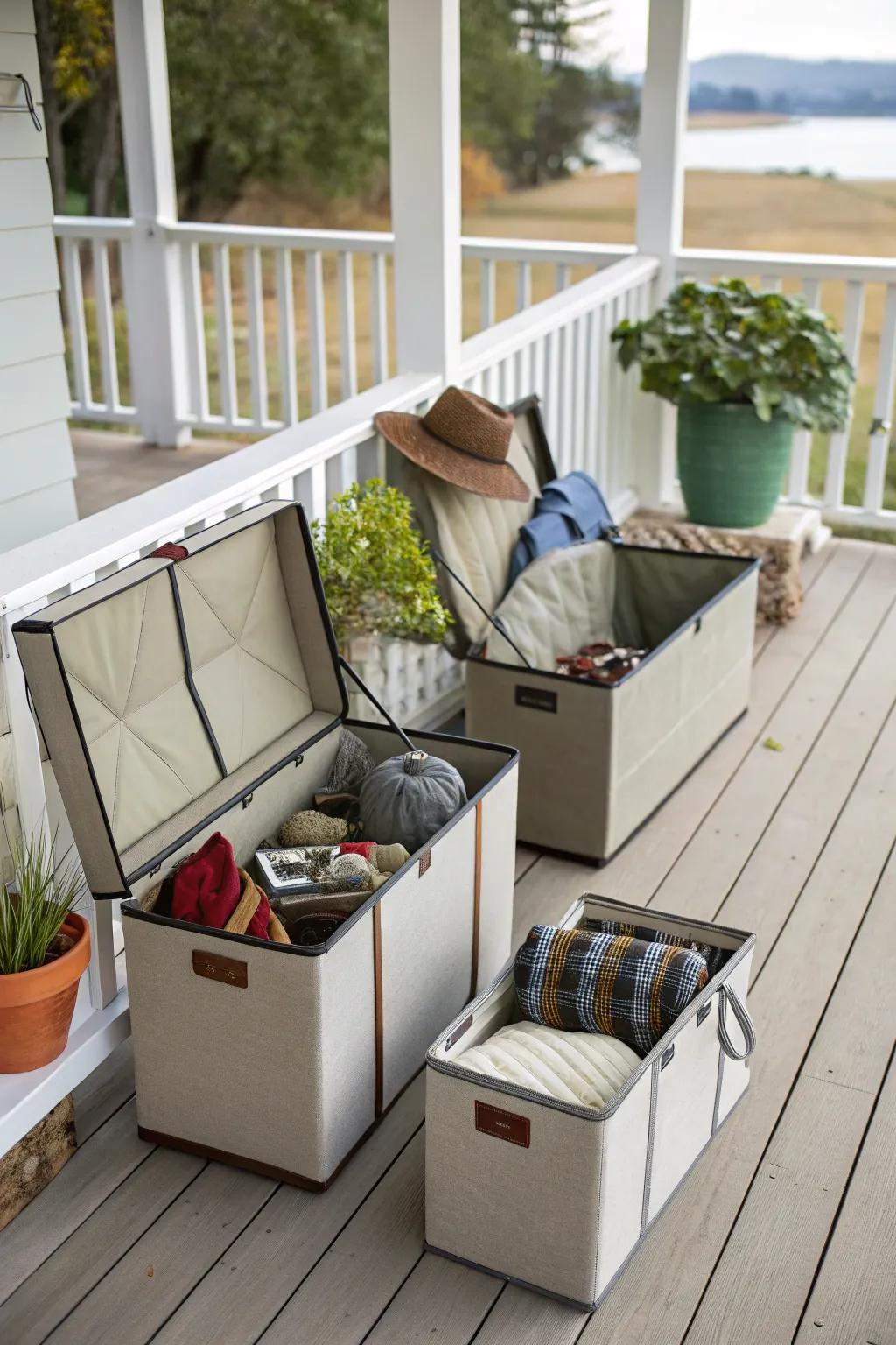 Foldable storage boxes offer convenient and flexible storage solutions.